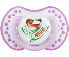 I Love Niger Sucette LOVI Dynamic Blanc-mauve classique