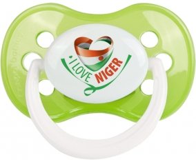 I Love Niger Tétine Anatomique Vert classique