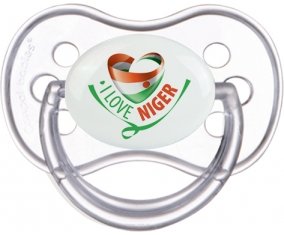 I Love Niger Tétine Anatomique Transparente classique