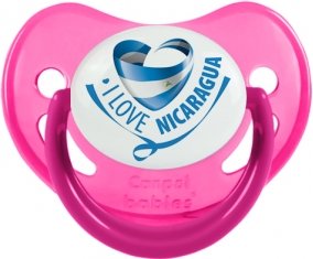 I Love Nicaragua Sucette Physiologique Rose phosphorescente