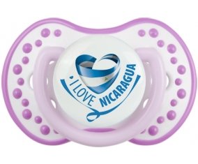 I Love Nicaragua Sucette LOVI Dynamic Blanc-mauve classique