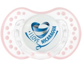 I Love Nicaragua Sucette LOVI Dynamic Retro-blanc-rose-tendre classique