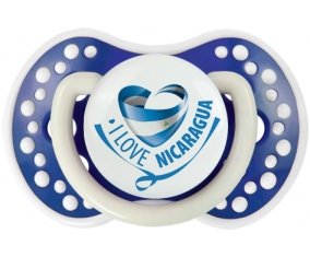 I Love Nicaragua Sucette LOVI Dynamic Bleu-marine phosphorescente
