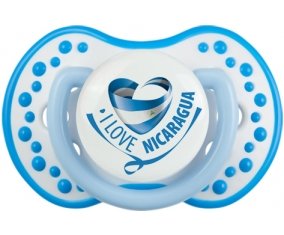 I Love Nicaragua Sucette LOVI Dynamic Blanc-bleu phosphorescente