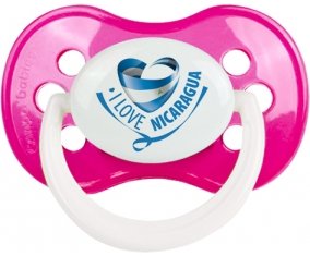I Love Nicaragua Sucette Anatomique Rose foncé classique