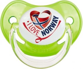 I Love Norway Tétine Physiologique Vert classique