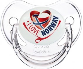 I Love Norway Tétine Physiologique Transparent classique