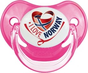I Love Norway Tétine Physiologique Rose classique
