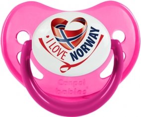 I Love Norway Tétine Physiologique Rose phosphorescente