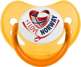 I Love Norway Tétine Physiologique Jaune phosphorescente
