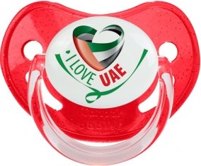 I Love UAE Sucete Physiologique Rouge à paillette