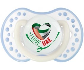 I Love UAE Tétine LOVI Dynamic Blanc-cyan classique