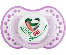I Love UAE Tétine LOVI Dynamic Blanc-mauve classique