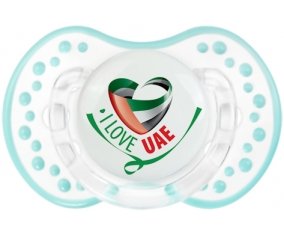 I Love UAE Tétine LOVI Dynamic Retro-blanc-lagon classique