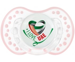 I Love UAE Tétine LOVI Dynamic Retro-blanc-rose-tendre classique