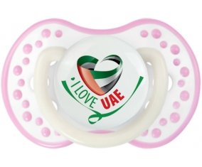I Love UAE Tétine LOVI Dynamic Blanc-rose phosphorescente