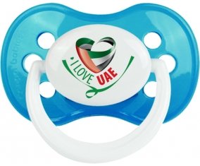 I Love UAE Sucette Anatomique Cyan classique