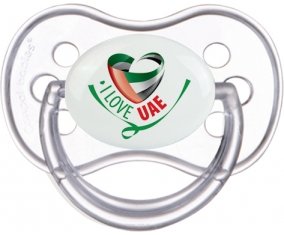 I Love UAE Sucette Anatomique Transparente classique