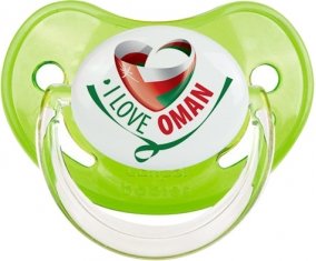 I Love Oman Sucette Physiologique Vert classique