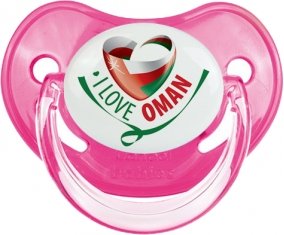 I Love Oman Sucette Physiologique Rose classique