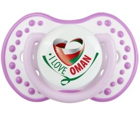 I Love Oman Sucette LOVI Dynamic Blanc-mauve classique