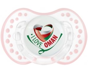 I Love Oman Sucette LOVI Dynamic Retro-blanc-rose-tendre classique