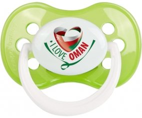 I Love Oman Tétine Anatomique Vert classique
