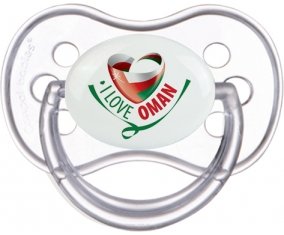 I Love Oman Tétine Anatomique Transparente classique