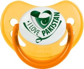 I Love Pakistan Sucette Physiologique Jaune phosphorescente