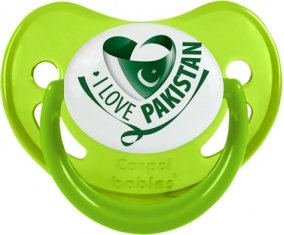 I Love Pakistan Sucette Physiologique Vert phosphorescente