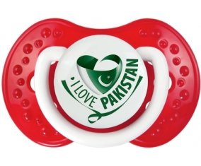 I Love Pakistan Sucette LOVI Dynamic Blanc-rouge classique