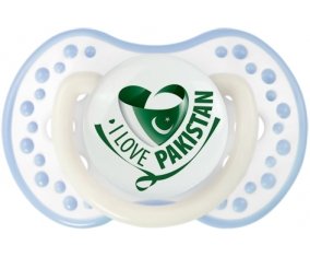 I Love Pakistan Sucette LOVI Dynamic Blanc-cyan classique
