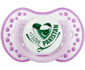 I Love Pakistan Sucette LOVI Dynamic Blanc-mauve classique