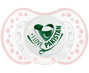 I Love Pakistan Sucette LOVI Dynamic Retro-blanc-rose-tendre classique