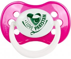 I Love Pakistan Sucette Anatomique Rose foncé classique