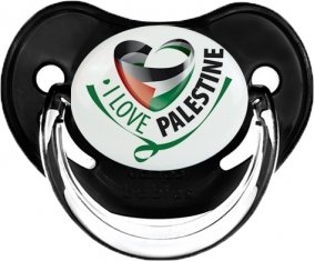 I Love Palestine Tétine Physiologique Noir classique
