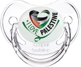 I Love Palestine Tétine Physiologique Transparent classique