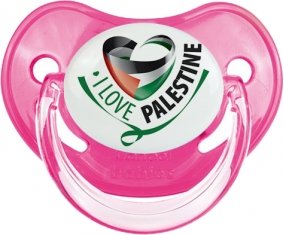 I Love Palestine Tétine Physiologique Rose classique