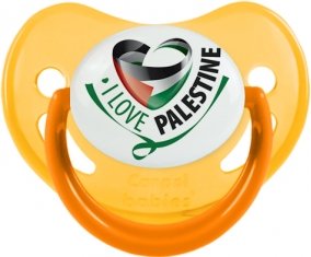 I Love Palestine Tétine Physiologique Jaune phosphorescente