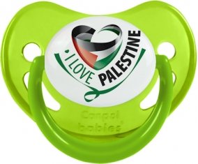 I Love Palestine Tétine Physiologique Vert phosphorescente