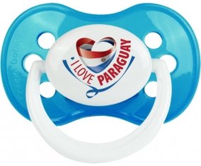 I Love Paraguay Sucette Anatomique Cyan classique