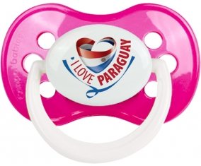 I Love Paraguay Sucette Anatomique Rose foncé classique