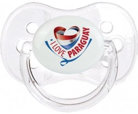 I Love Paraguay Sucette Cerise Transparent classique