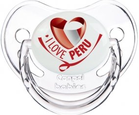 I Love Peru Sucette Physiologique Transparent classique