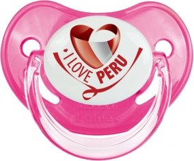 I Love Peru Sucette Physiologique Rose classique