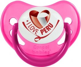 I Love Peru Sucette Physiologique Rose phosphorescente