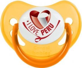 I Love Peru Sucette Physiologique Jaune phosphorescente