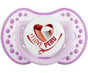 I Love Peru Sucette LOVI Dynamic Blanc-mauve classique