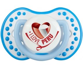 I Love Peru Sucette LOVI Dynamic Blanc-bleu phosphorescente