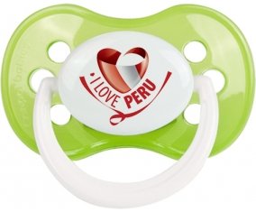 I Love Peru Tétine Anatomique Vert classique